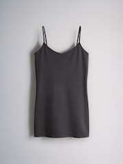 The Set 5 Pack Longline Cami Vests Black/Grey Marl/Stripe/White - Image 3 of 8