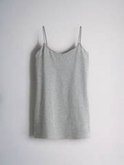 The Set 5 Pack Longline Cami Vests Black/Grey Marl/Stripe/White - Image 4 of 8