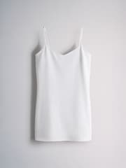 The Set 5 Pack Longline Cami Vests Black/Grey Marl/Stripe/White - Image 5 of 8