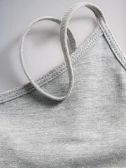 The Set 5 Pack Longline Cami Vests Black/Grey Marl/Stripe/White - Image 7 of 8