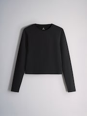 The Set 4 Pack Long Sleeve Cropped T-Shirts Grey/Black - Image 2 of 7
