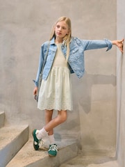 ONLY KIDS White Emroidery Anglais Smocking Dress - Image 1 of 4