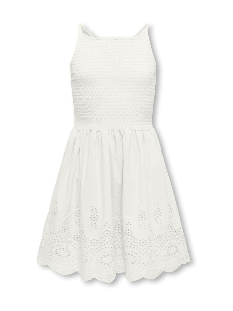ONLY KIDS White Emroidery Anglais Smocking Dress - Image 2 of 4 ONLY KIDS White Emroidery Anglais Smocking Dress - Image 2 of 4