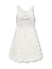 ONLY KIDS White Emroidery Anglais Smocking Dress - Image 3 of 4