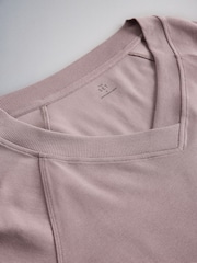 The Set 3 Pack Crossover V-Neck Long Sleeve Tops Brown/Plum/Neutral - Image 9 of 9