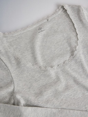 The Set 5 Pack Long Sleeve Ribbed Lace Scoop Tops Black/Grey/Charcoal/White - Image 8 of 8