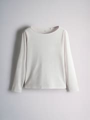 The Set 2 Pack Essentials Slash Neck and Balloon Pyjamas Pink/Taupe Brown - Image 3 of 7