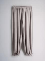 The Set 2 Pack Essentials Slash Neck and Balloon Pyjamas Pink/Taupe Brown - Image 4 of 7