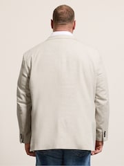 BadRhino Big & Tall Natural Long Linen Blend Suit Jacket - Image 2 of 7