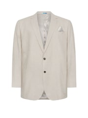 BadRhino Big & Tall Natural Long Linen Blend Suit Jacket - Image 6 of 7