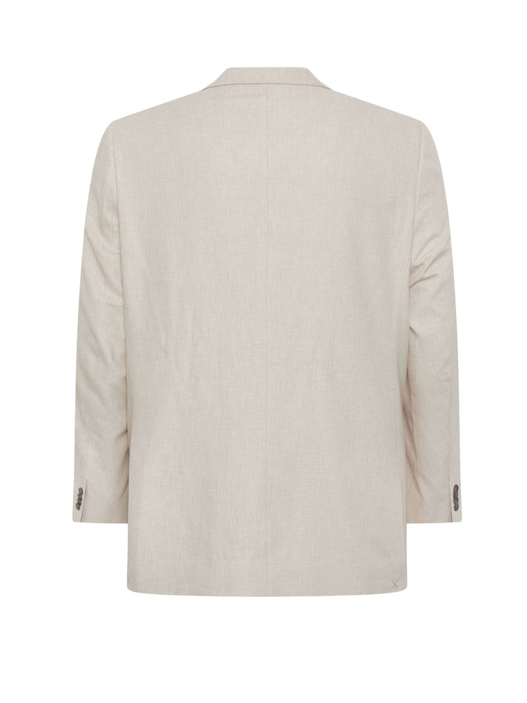 BadRhino Big & Tall Natural Long Linen Blend Suit Jacket - Image 7 of 7