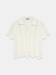 Mint Velvet White Cotton Blend Embellished Crochet Top - Image 6 of 7