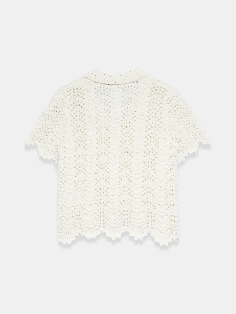 Mint Velvet White Cotton Blend Embellished Crochet Top - Image 7 of 7 Mint Velvet White Cotton Blend Embellished Crochet Top - Image 7 of 7