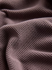 The Set Soft Cream Henley and Balloon Pant Lounge Co-Ord Set Aubergine Purple - Image 4 of 5