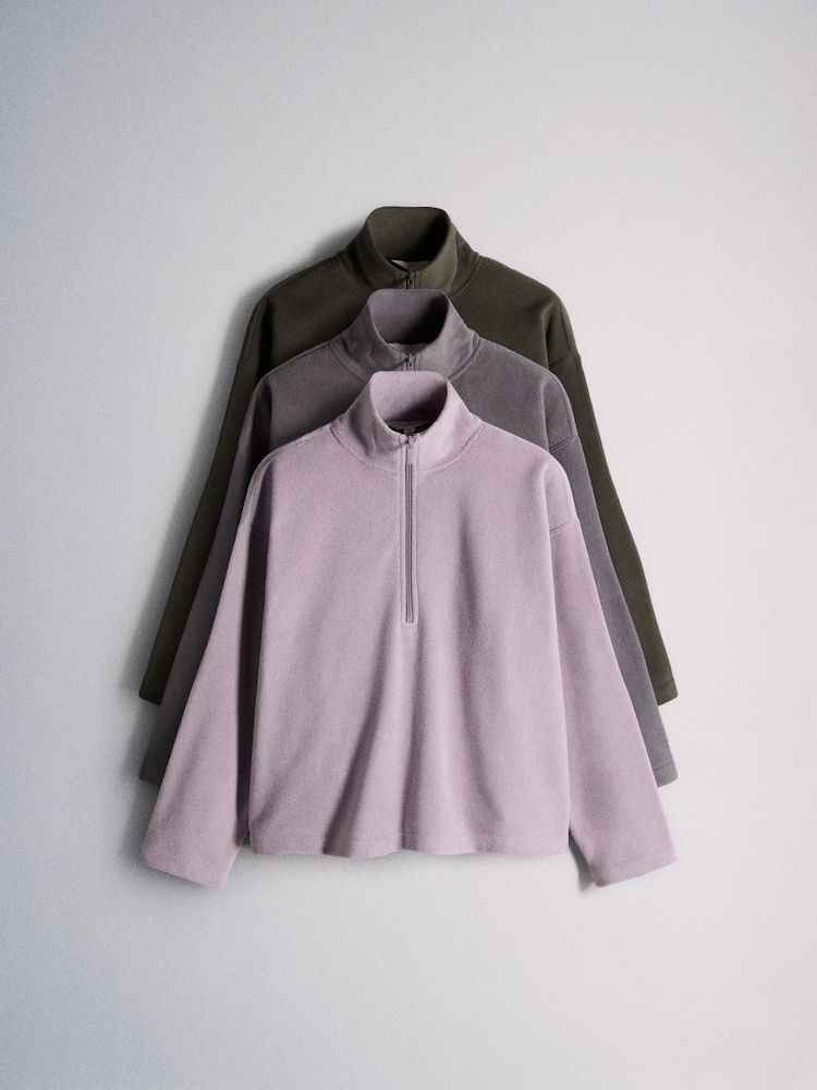 Pink/Light Purple - The Set 3 Pack Quarter Zip Micro Fleeces - Imaginea 1 din 6