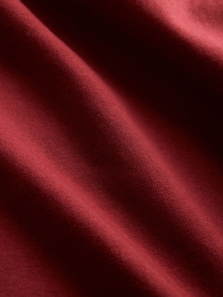 The Set Funnel Neck Sweat with Straight Leg Joggers Co-Ord Set Red - Image 6 of 6