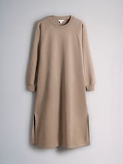 The Set 2 Pack Maxi Sweat Dresses Neutral Taupe/Brown - Image 2 of 5