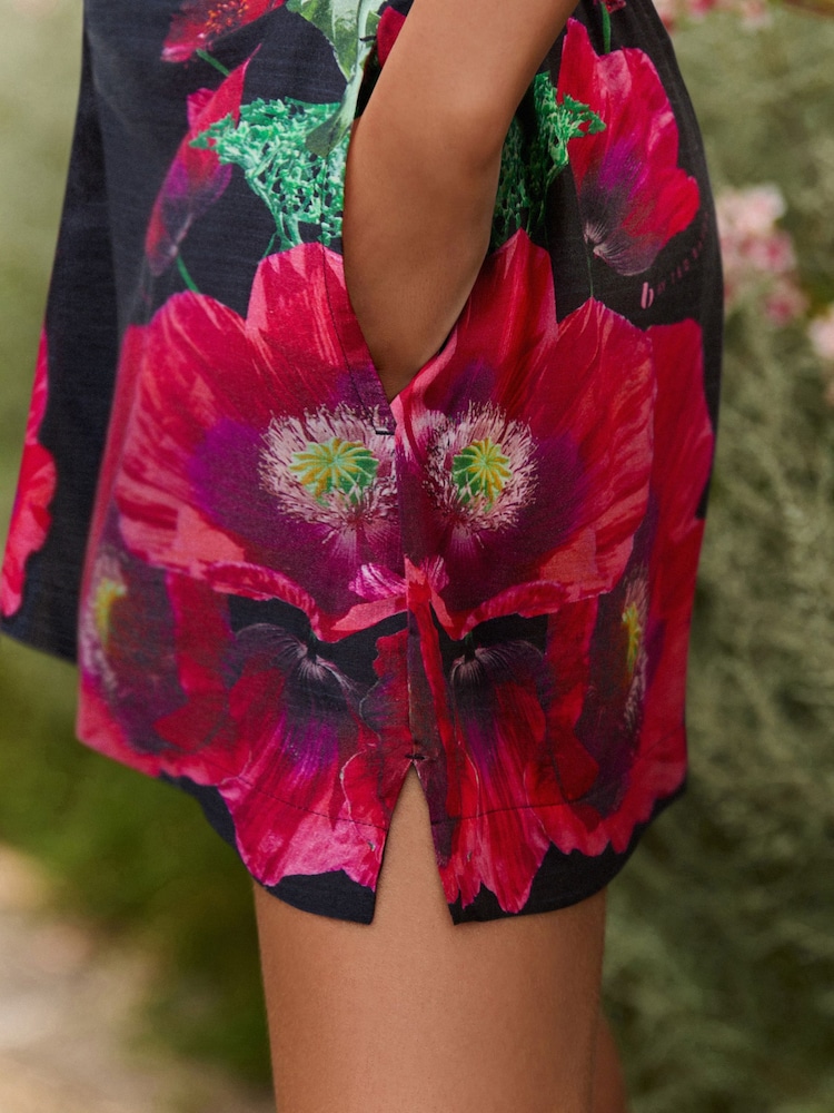 B by Ted Baker Cotton Viscose Blend Beach Shorts - Image 5 of 5 B by Ted Baker Cotton Viscose Blend Beach Shorts - Image 5 of 5