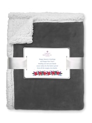 Personalised Sherpa Lined Fleece Blanket by Treat Republic - Image 1 of 2