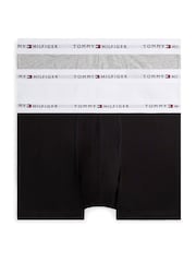 Tommy Hilfiger Grey Cotton Stretch Trunks 3 Pack - Image 1 of 6