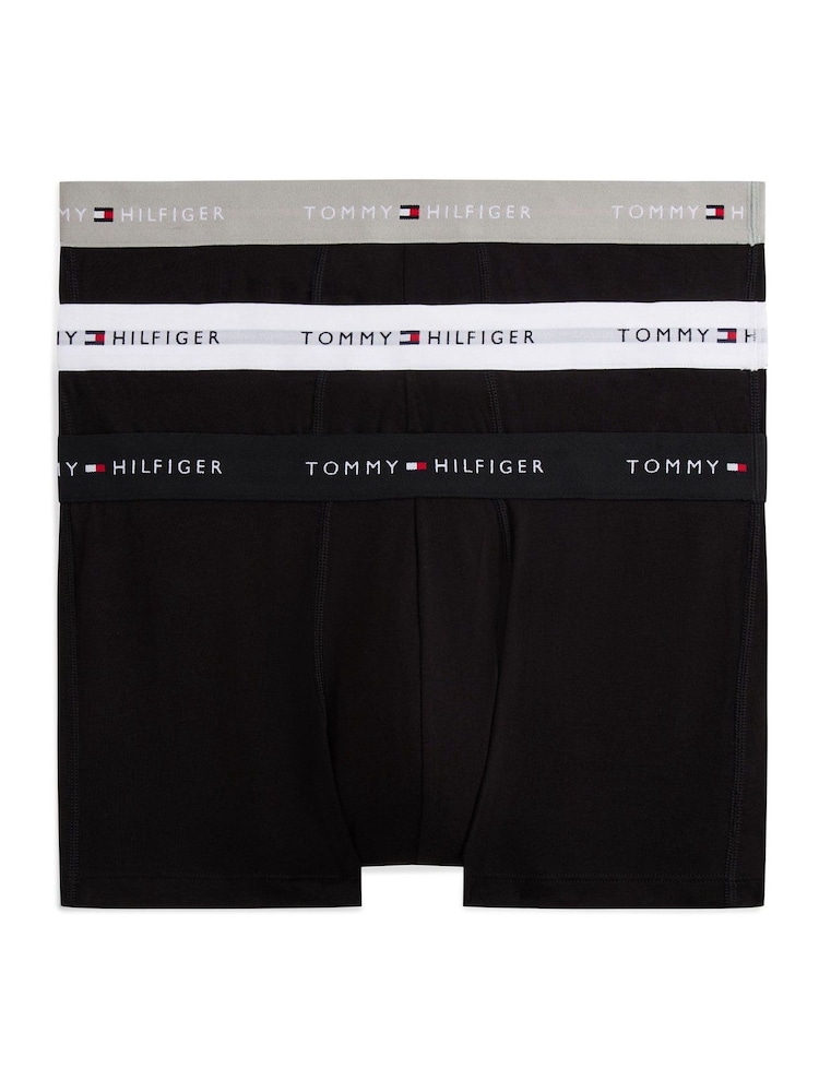 Grey Heather/Black/White - Tommy Hilfiger Cotton Stretch Boxer Trunks 3 Pack - Imaginea 1 din 6 Grey Heather/Black/White - Tommy Hilfiger Cotton Stretch Boxer Trunks 3 Pack - Imaginea 1 din 6