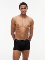 Grey Heather/Black/White - Tommy Hilfiger Cotton Stretch Boxer Trunks 3 Pack - Imaginea 2 din 6