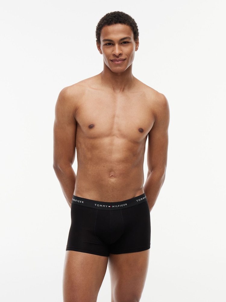 Grey Heather/Black/White - Tommy Hilfiger Cotton Stretch Boxer Trunks 3 Pack - Imaginea 2 din 6 Grey Heather/Black/White - Tommy Hilfiger Cotton Stretch Boxer Trunks 3 Pack - Imaginea 2 din 6