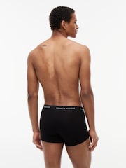 Grey Heather/Black/White - Tommy Hilfiger Cotton Stretch Boxer Trunks 3 Pack - Imaginea 3 din 6