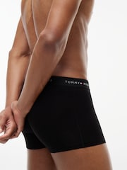 Grey Heather/Black/White - Tommy Hilfiger Cotton Stretch Boxer Trunks 3 Pack - Imaginea 5 din 6