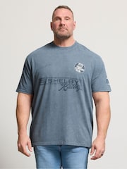 BadRhino Big & Tall Blue Acid Wash Shelby T-Shirt - Image 1 of 4