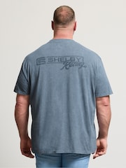BadRhino Big & Tall Blue Acid Wash Shelby T-Shirt - Image 2 of 4
