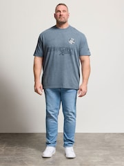 BadRhino Big & Tall Blue Acid Wash Shelby T-Shirt - Image 3 of 4