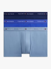Tommy Hilfiger Blue Performance Stretch Trunks  3 Pack - Image 1 of 6