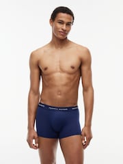Tommy Hilfiger Blue Performance Stretch Trunks  3 Pack - Image 2 of 6
