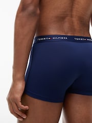 Tommy Hilfiger Blue Performance Stretch Trunks  3 Pack - Image 4 of 6