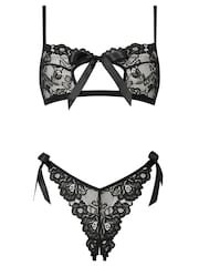 Ann Summers Black One More Kiss Lace Crotchless Set - Image 6 of 6