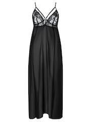 Ann Summers Black Zelia Mesh & Floral Lace Maxi Chemise - Image 5 of 5