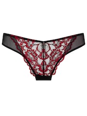Ann Summers Black/Red Brazillian Sexy Lace Knickers - Image 5 of 5