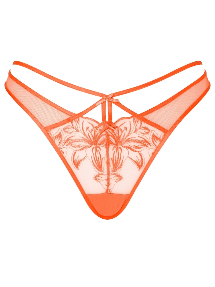 Ann Summers Orange Tangerine Dream Floral Embroidery Brazilian Knickers - Image 5 of 5 Ann Summers Orange Tangerine Dream Floral Embroidery Brazilian Knickers - Image 5 of 5
