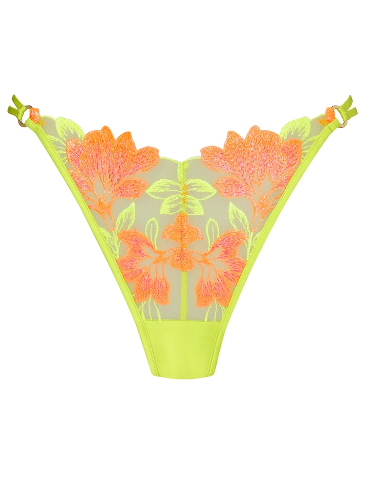 Ann Summers Green G-String Paradise Glow Neon Floral Embroidery Knickers - Image 5 of 5 Ann Summers Green G-String Paradise Glow Neon Floral Embroidery Knickers - Image 5 of 5
