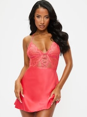 Ann Summers Orange Sweet Surrender Satin Chemise - Image 1 of 5