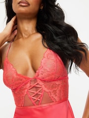 Ann Summers Orange Sweet Surrender Satin Chemise - Image 3 of 5