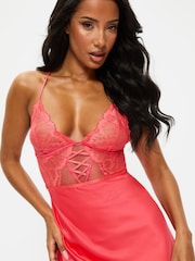 Ann Summers Orange Sweet Surrender Satin Chemise - Image 4 of 5