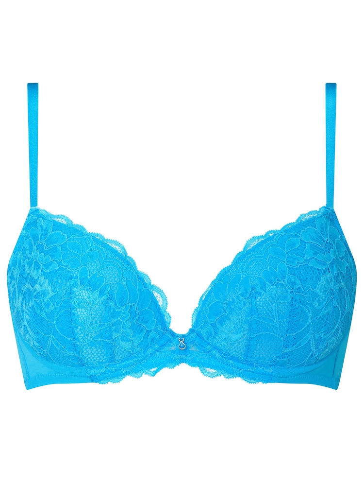 Ann Summers Blue Sexy Lace Padded Plunge Bra - Image 5 of 5 Ann Summers Blue Sexy Lace Padded Plunge Bra - Image 5 of 5