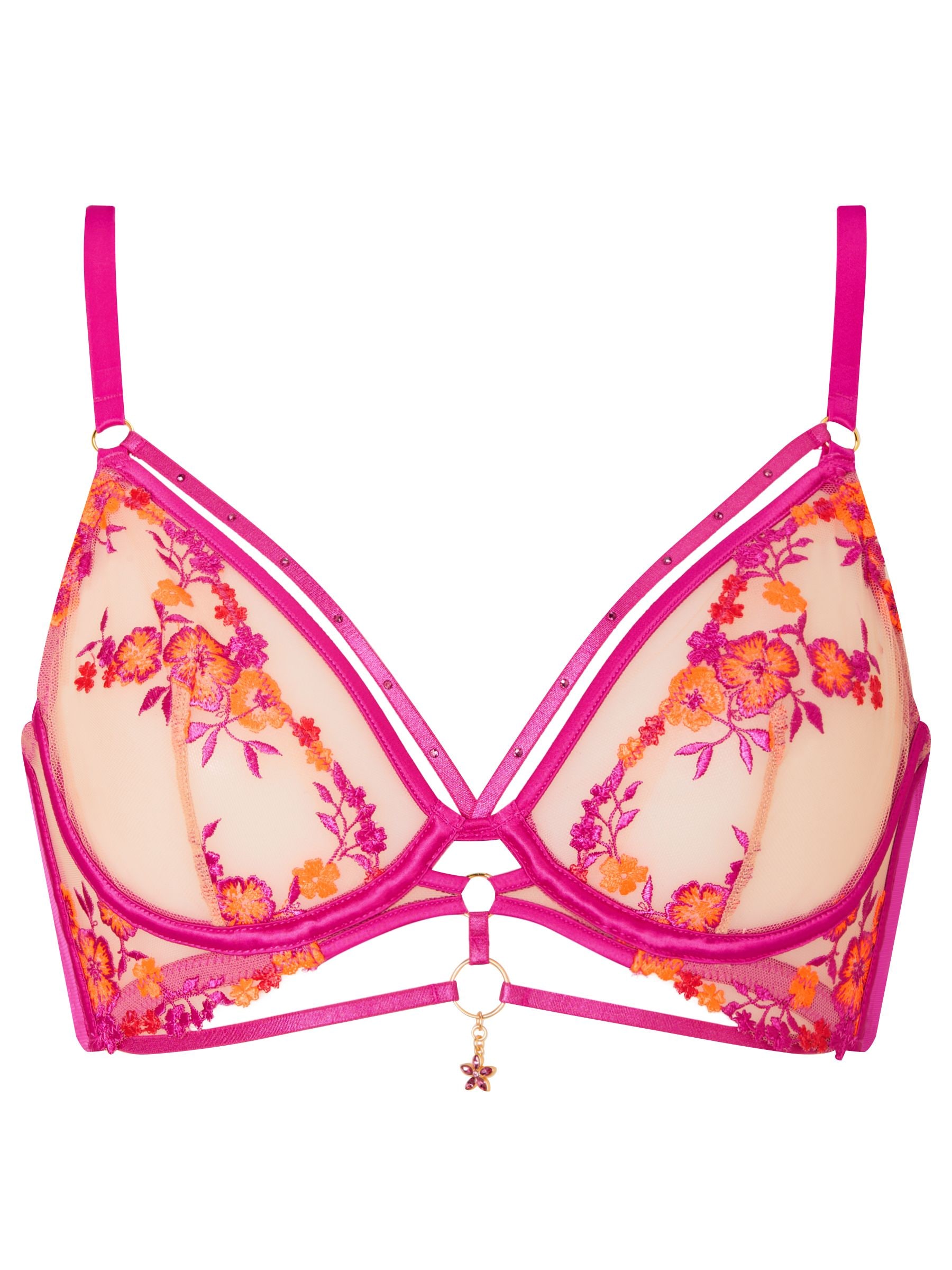 Buy Ann Summers Pink Tropical Tease Ditsy Floral Embroidery Non