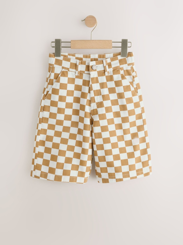 Ochre/Cream Twill Shorts (3-14yrs) - Image 1 of 4