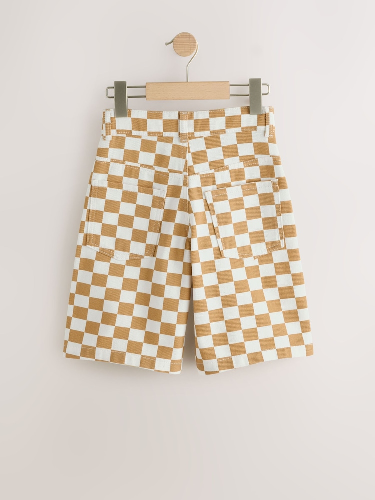Ochre/Cream Twill Shorts (3-14yrs) - Image 2 of 4