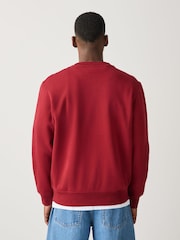 Red Regular Fit Heavyweight Cotton Rich Crew Neck Sweatshirt - Image 3 of 4