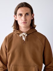 Tan Brown Soft Loopback Overhead Hoodie - Image 3 of 8