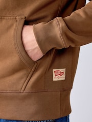 Tan Brown Soft Loopback Overhead Hoodie - Image 4 of 8